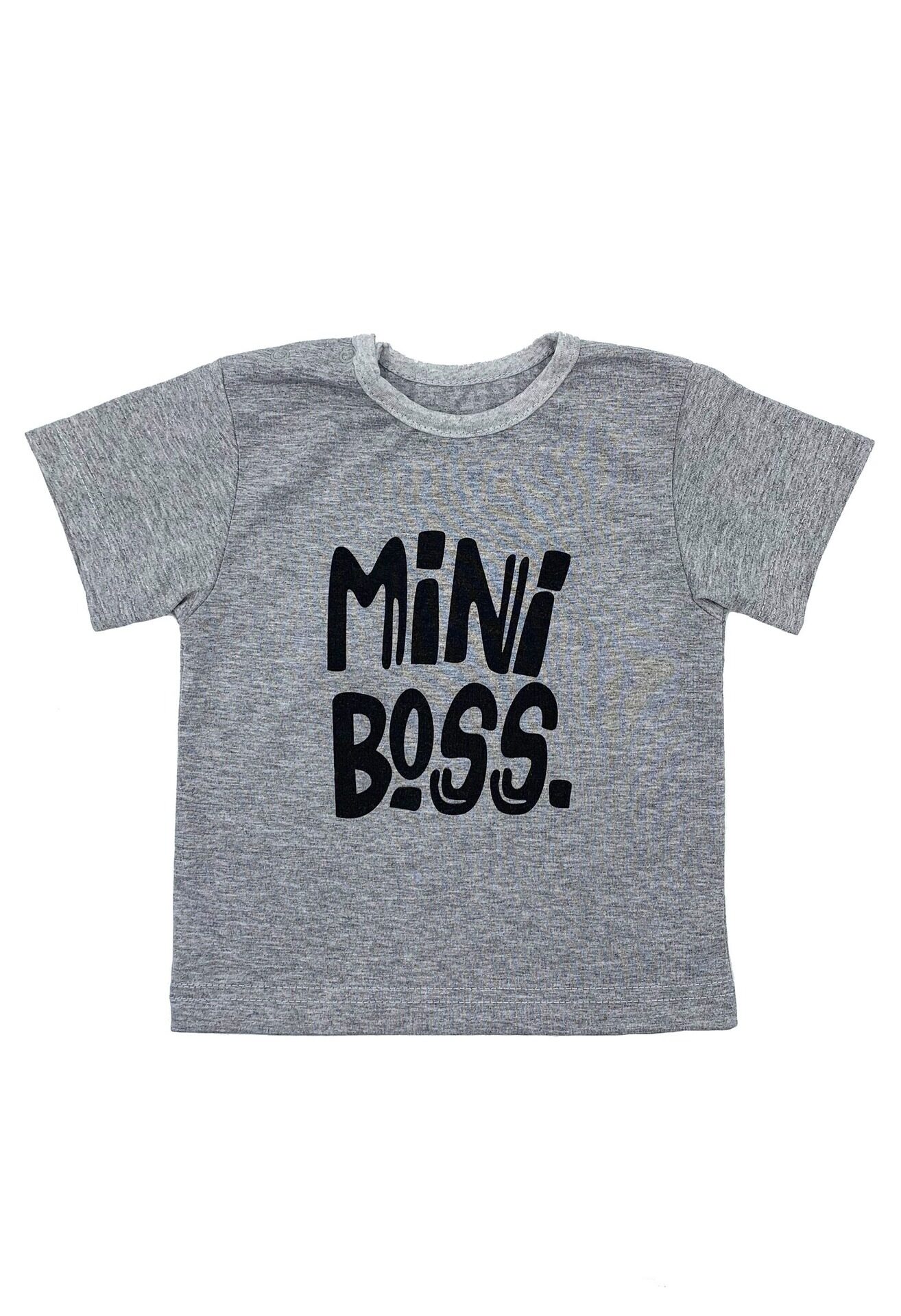 Рубашечка Mini Boss / Серый меланж